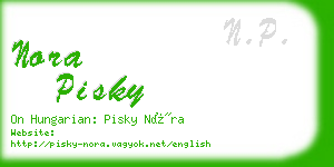 nora pisky business card